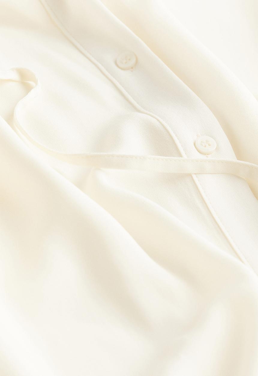 H&M - Mama before & after tie-belt shirt - white