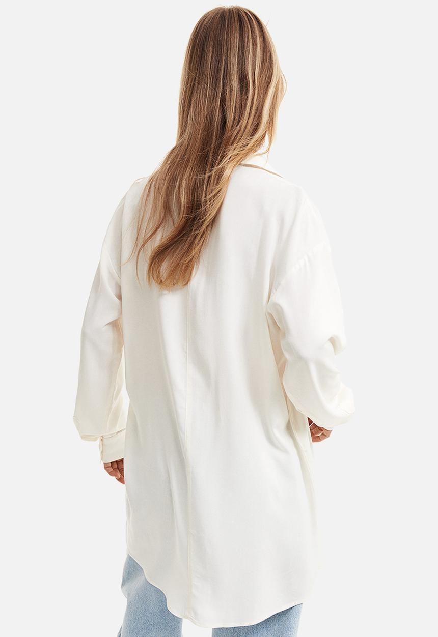H&M - Mama before & after tie-belt shirt - white