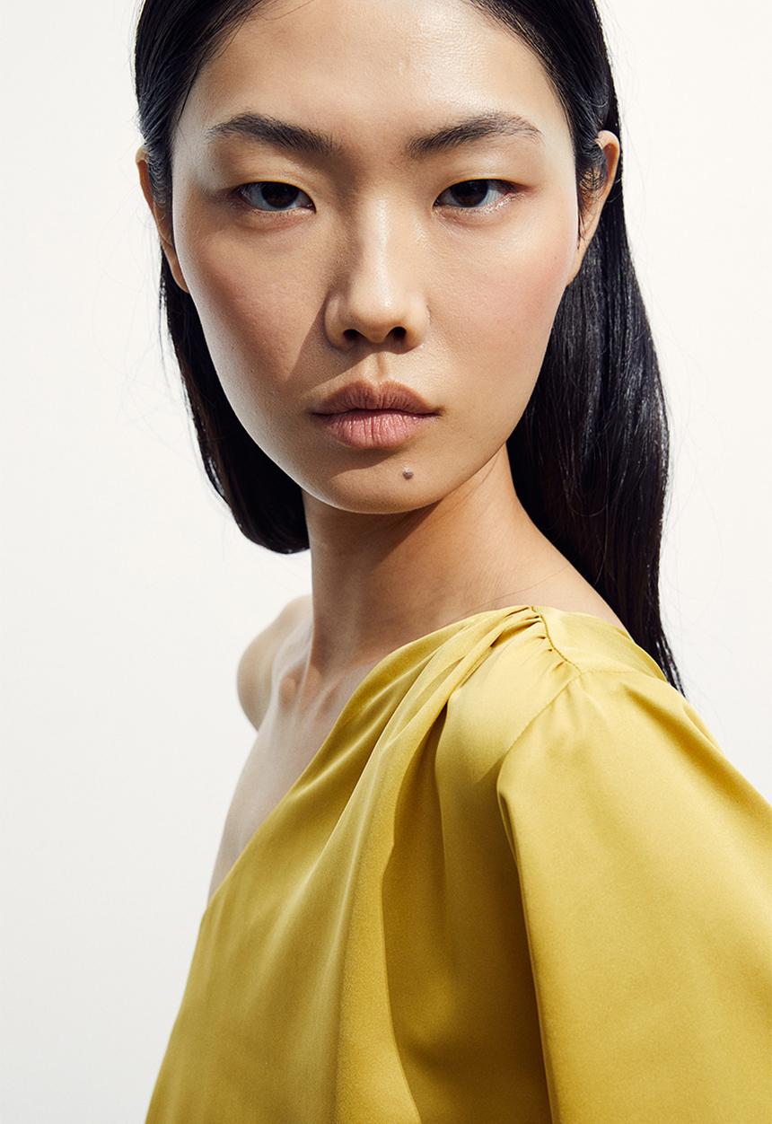 H&M - One-shoulder blouse - yellow