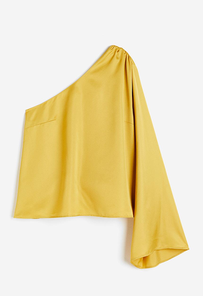 H&M - One-shoulder blouse - yellow