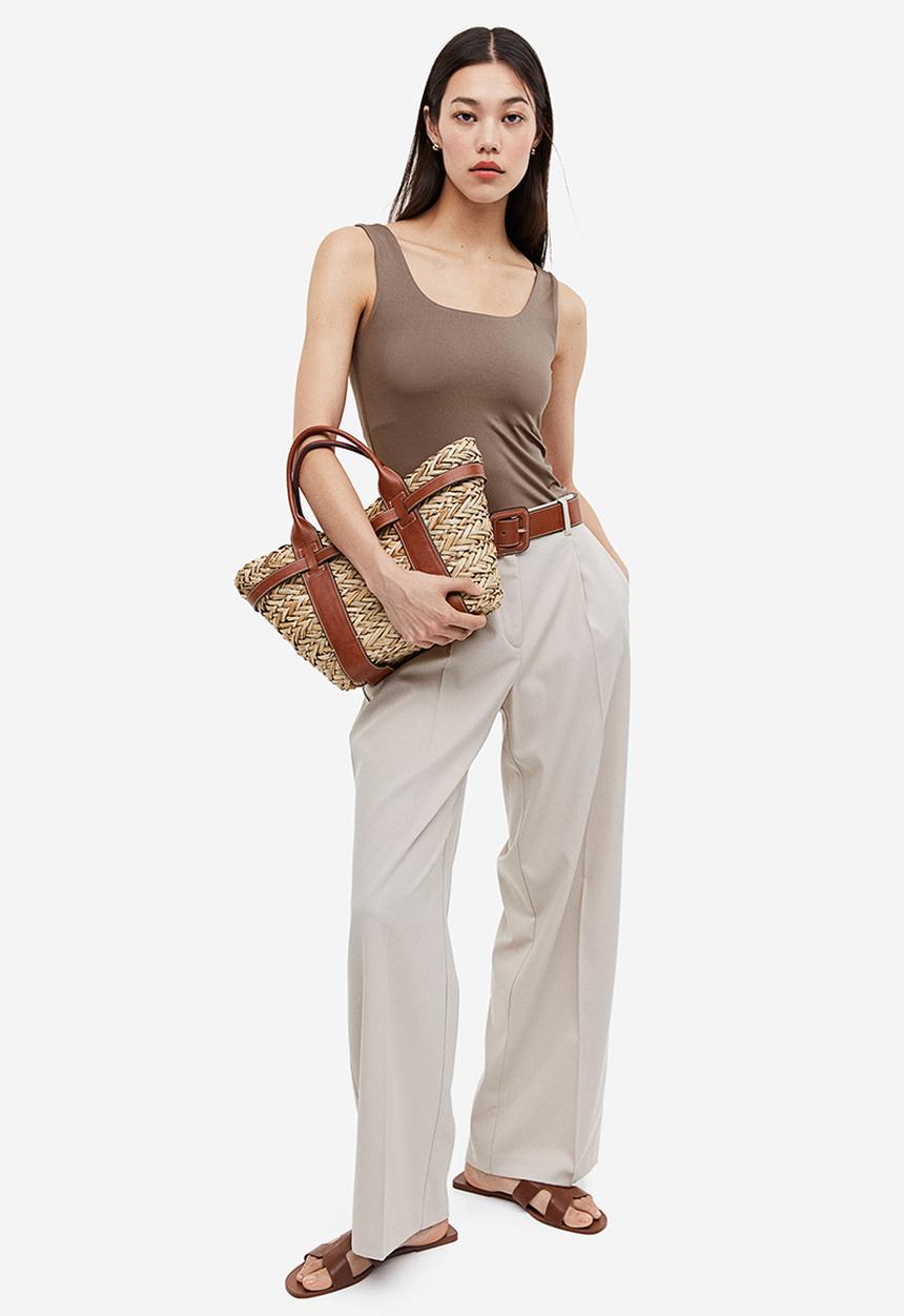 H&M - Microfibre vest top - beige