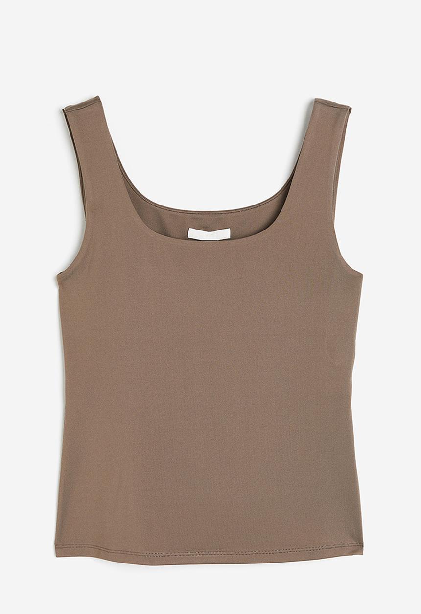 H&M - Microfibre vest top - beige