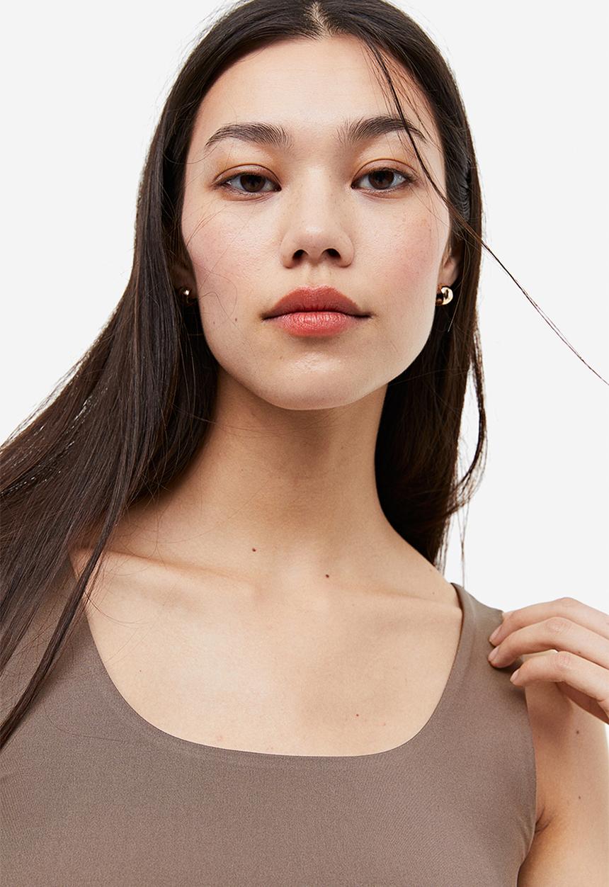 H&M - Microfibre vest top - beige