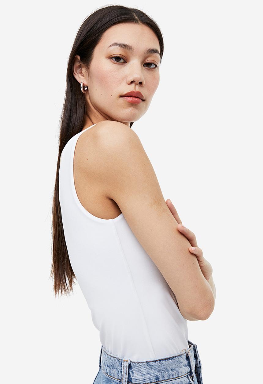 H&M - Microfibre vest top - white