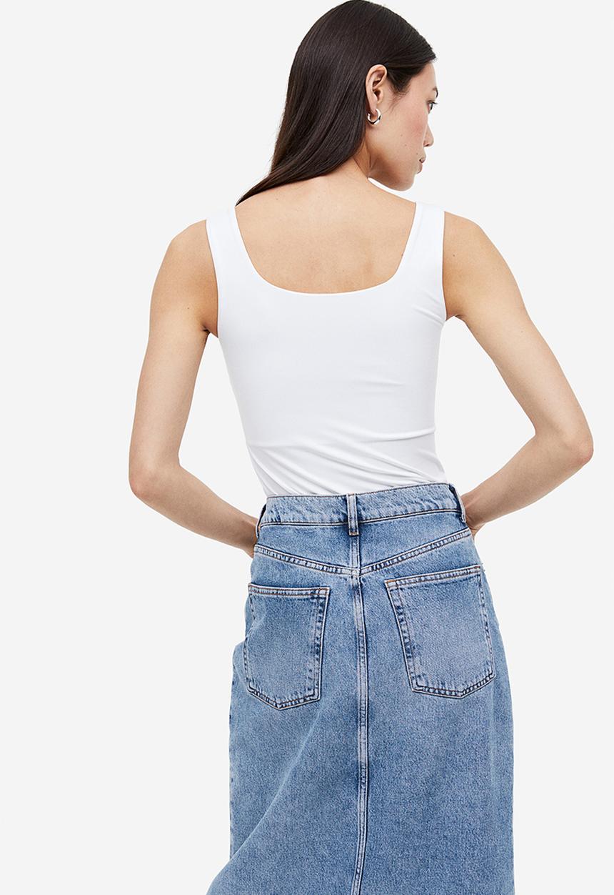 H&M - Microfibre vest top - white
