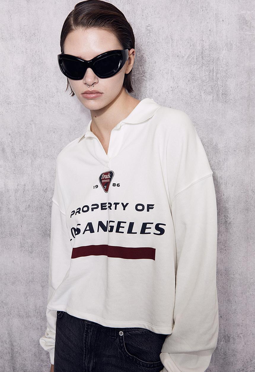 H&M - Printed rugby shirt - white