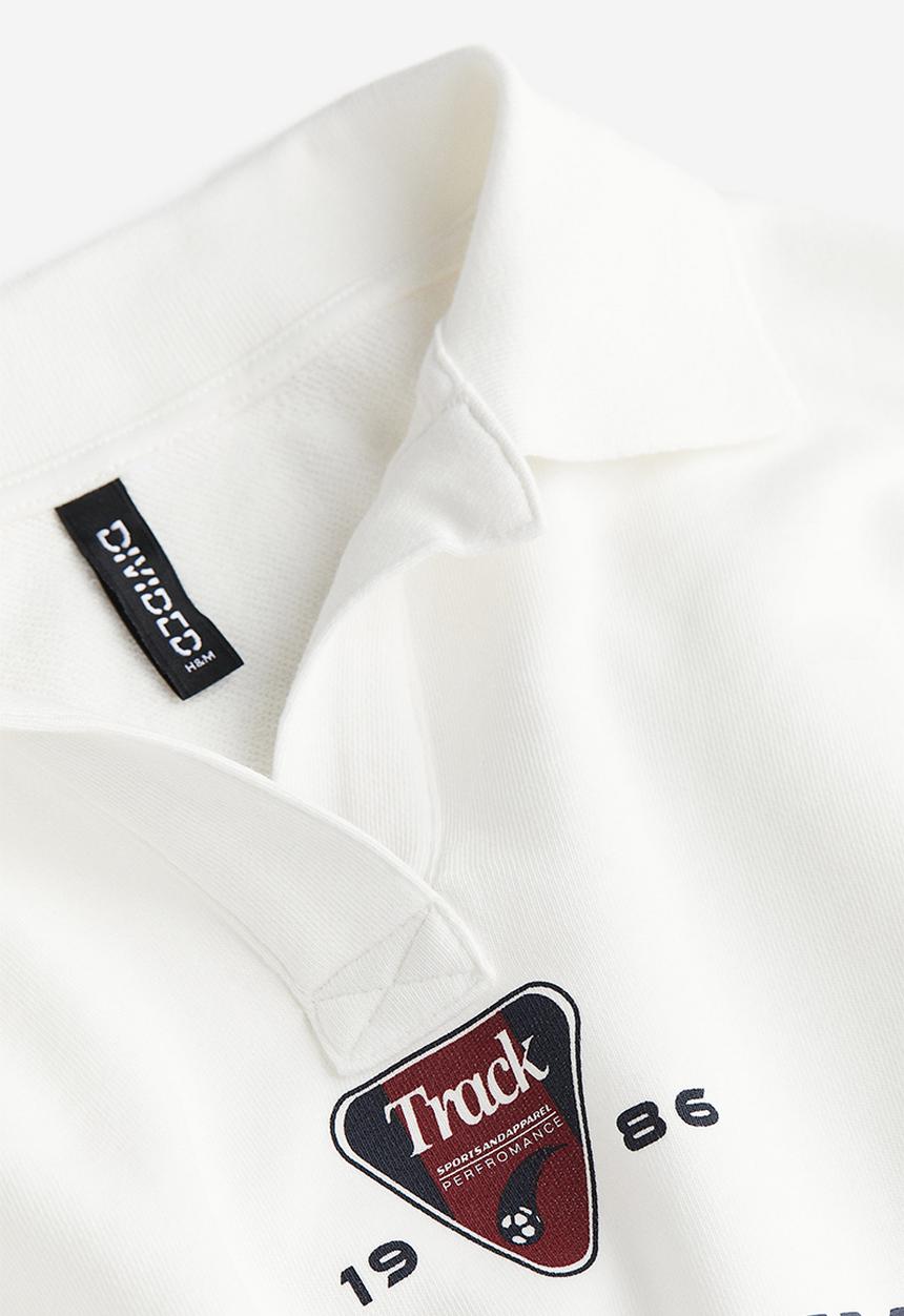 H&M - Printed rugby shirt - white