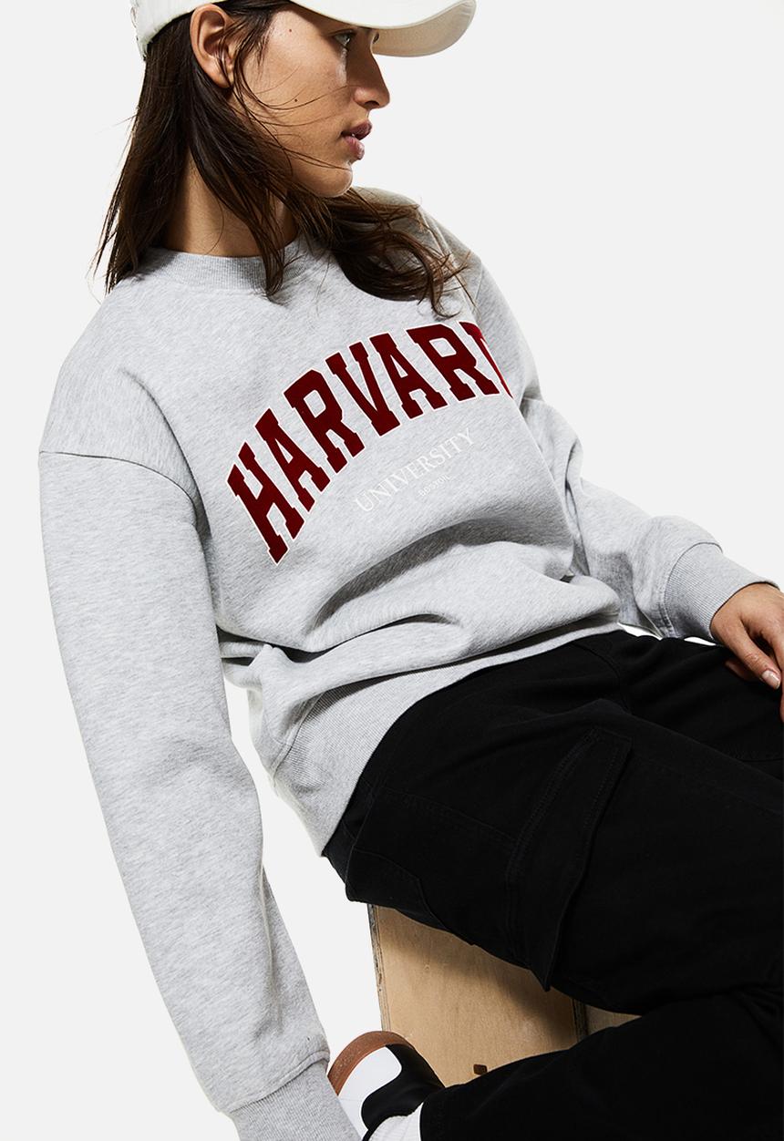 H&M - Motif-detail sweatshirt - grey