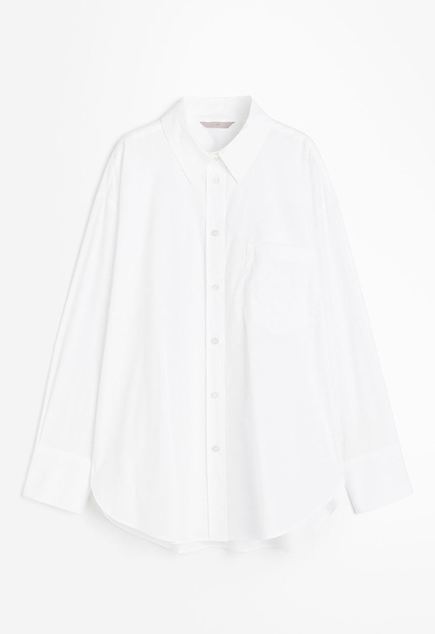 H&M - Oversized cotton shirt - white