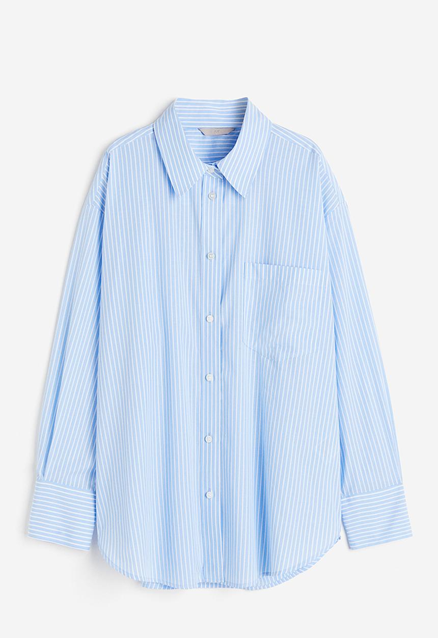 H&M - Oversized cotton shirt - blue
