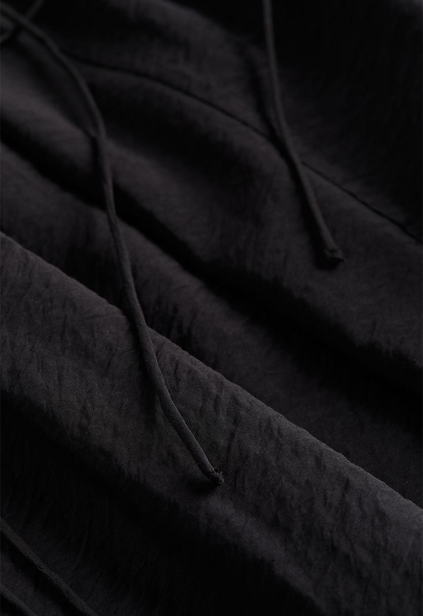 H&M - Oversized tie-detail dress - black