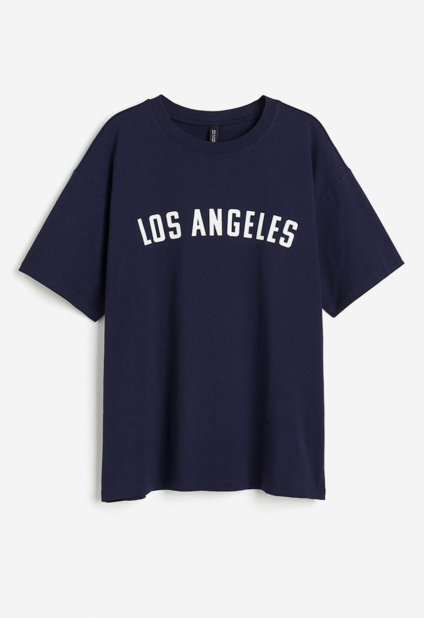 H&M - Oversized printed t-shirt - navy