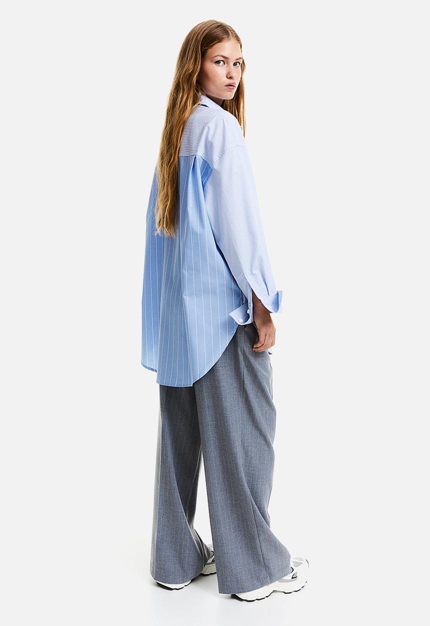 H&M - Oversized poplin shirt - blue
