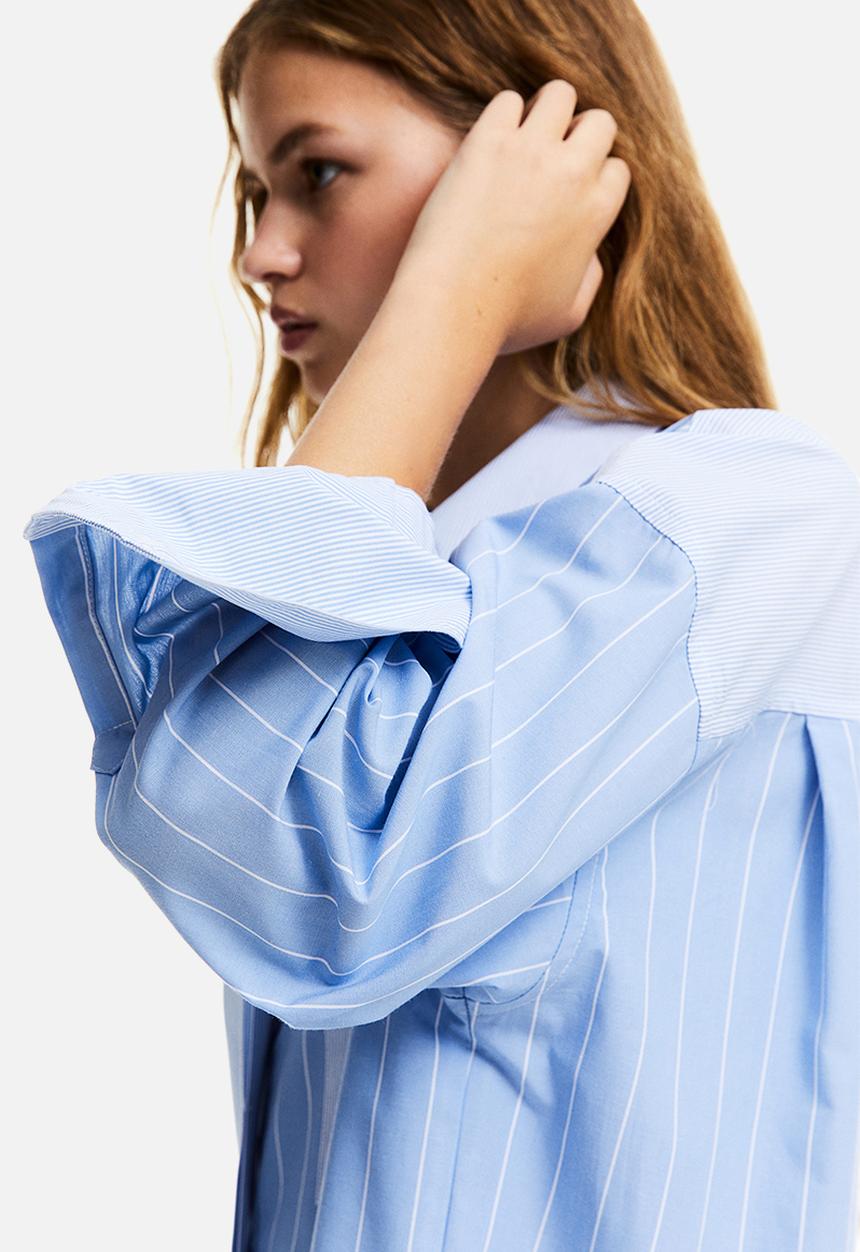 H&M - Oversized poplin shirt - blue