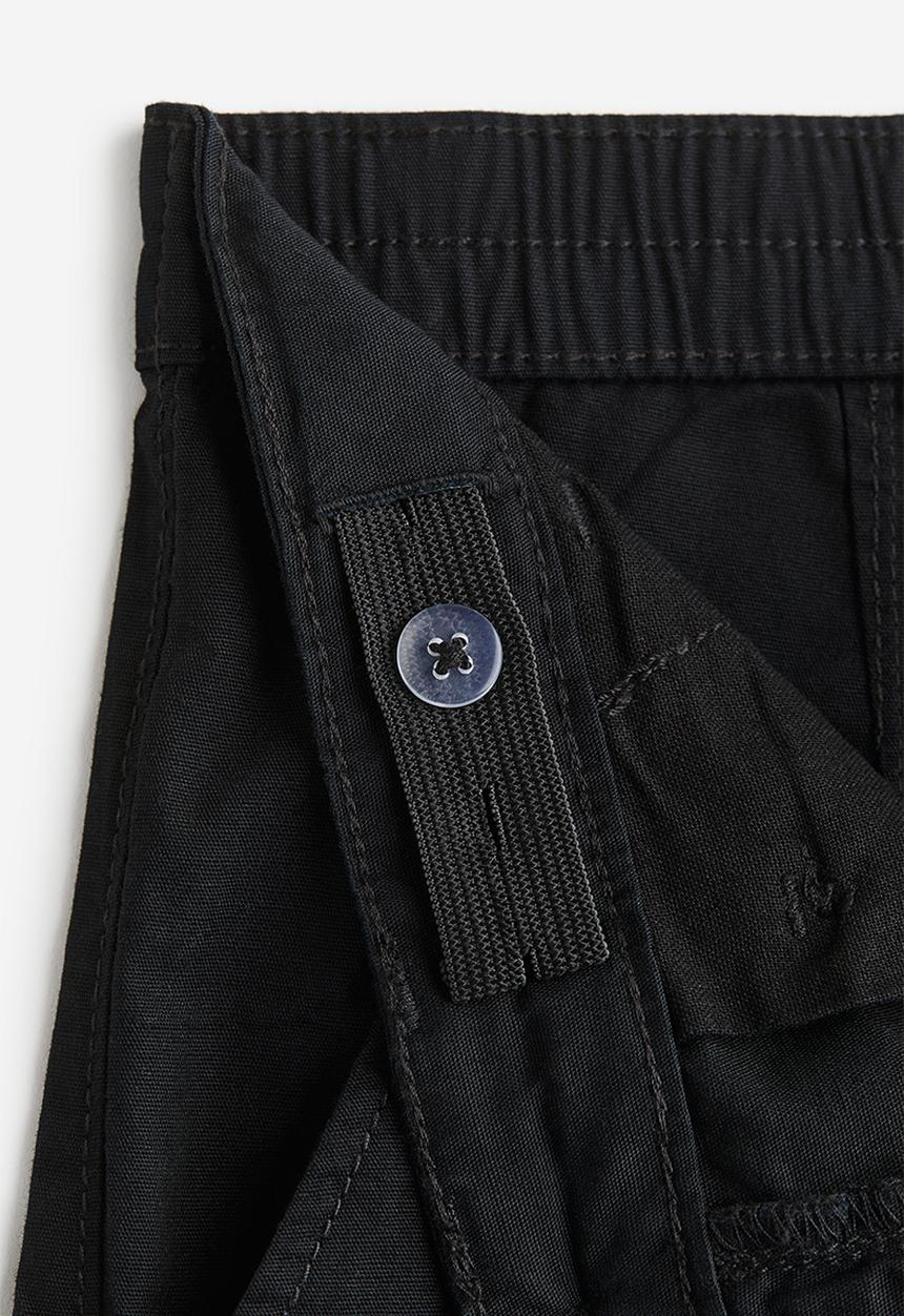 H&M - Wide cargo trousers - black