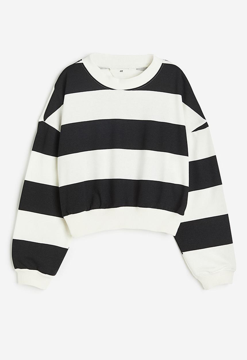 H&M - Sweatshirt - black & white