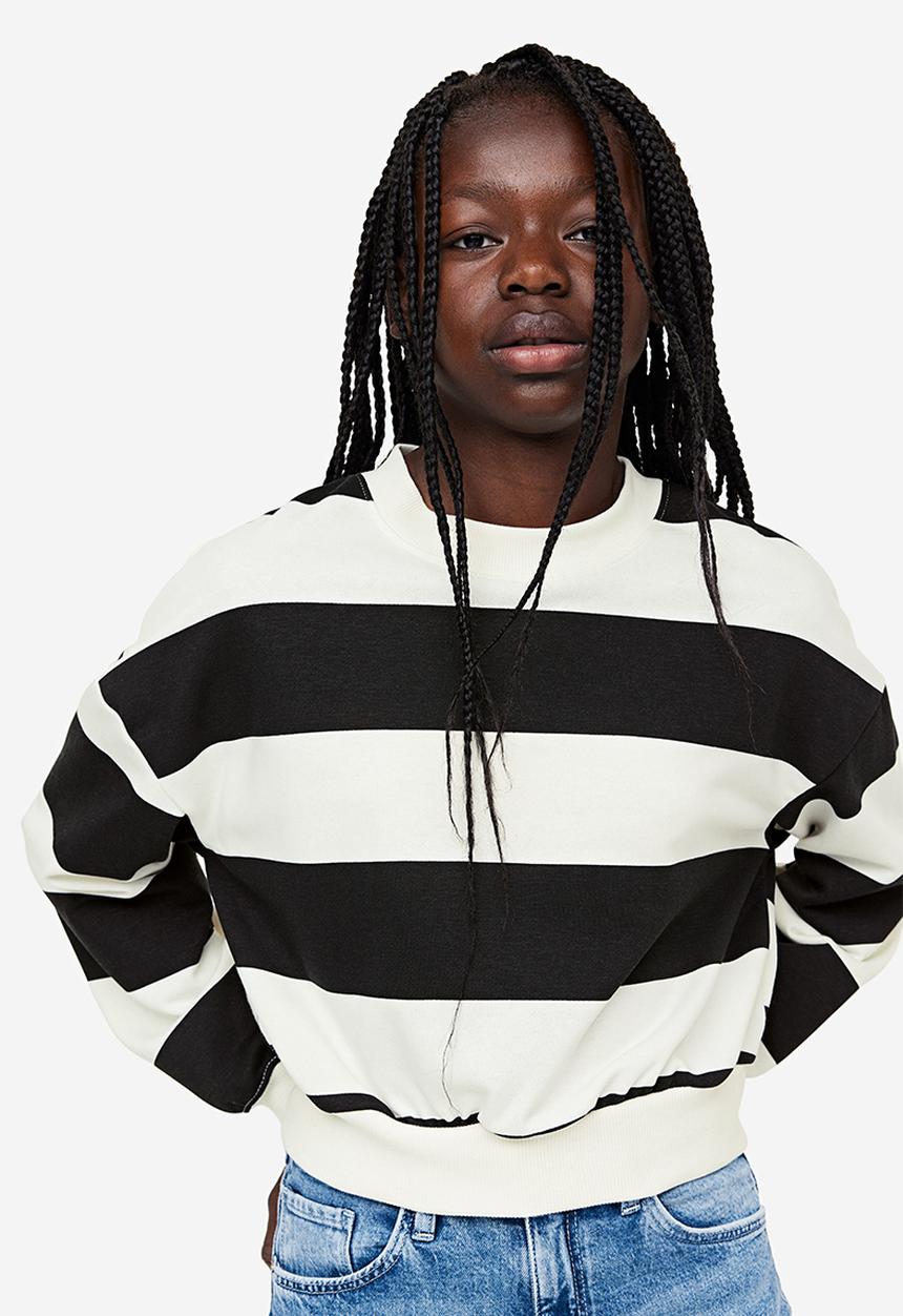 H&M - Sweatshirt - black & white