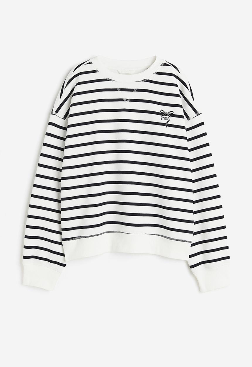 H&M - Sweatshirt - White Bow