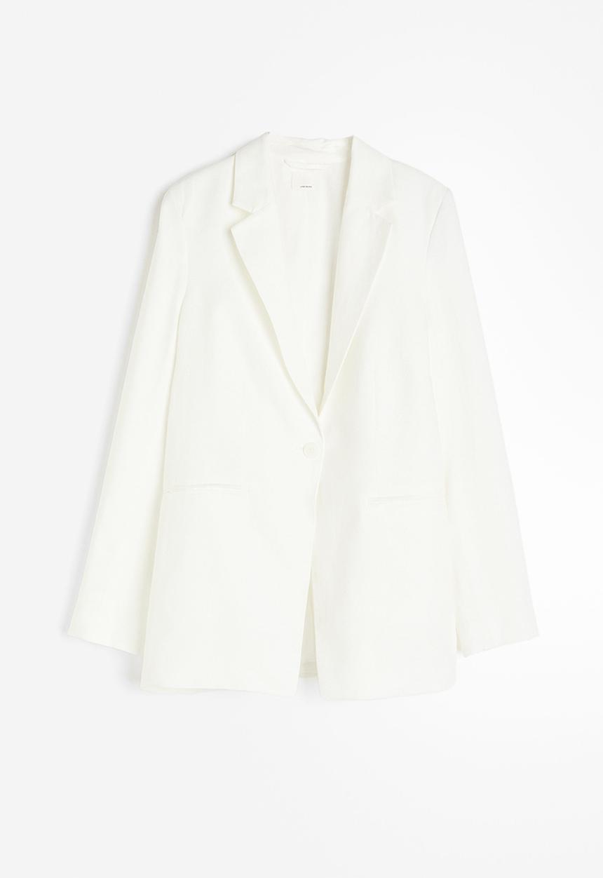 H&M - Single-breasted blazer - white