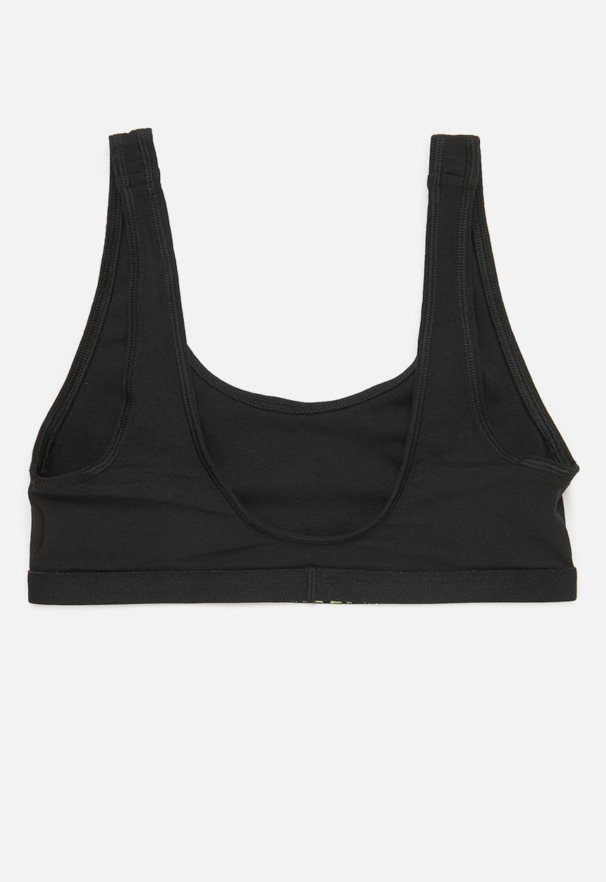 Calvin Klein - Unlined bralette - black/ck sunny lime