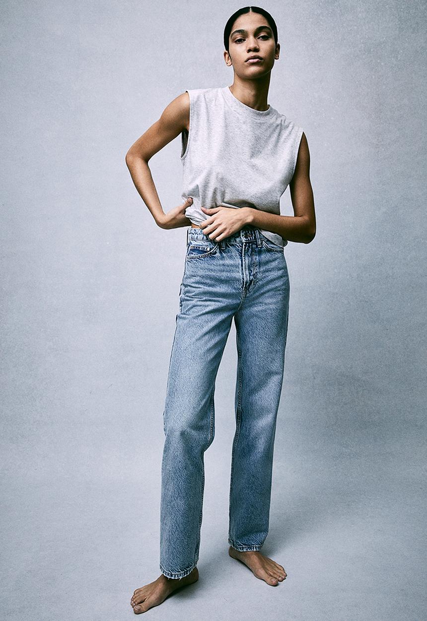H&M - Wide ultra high jeans - blue