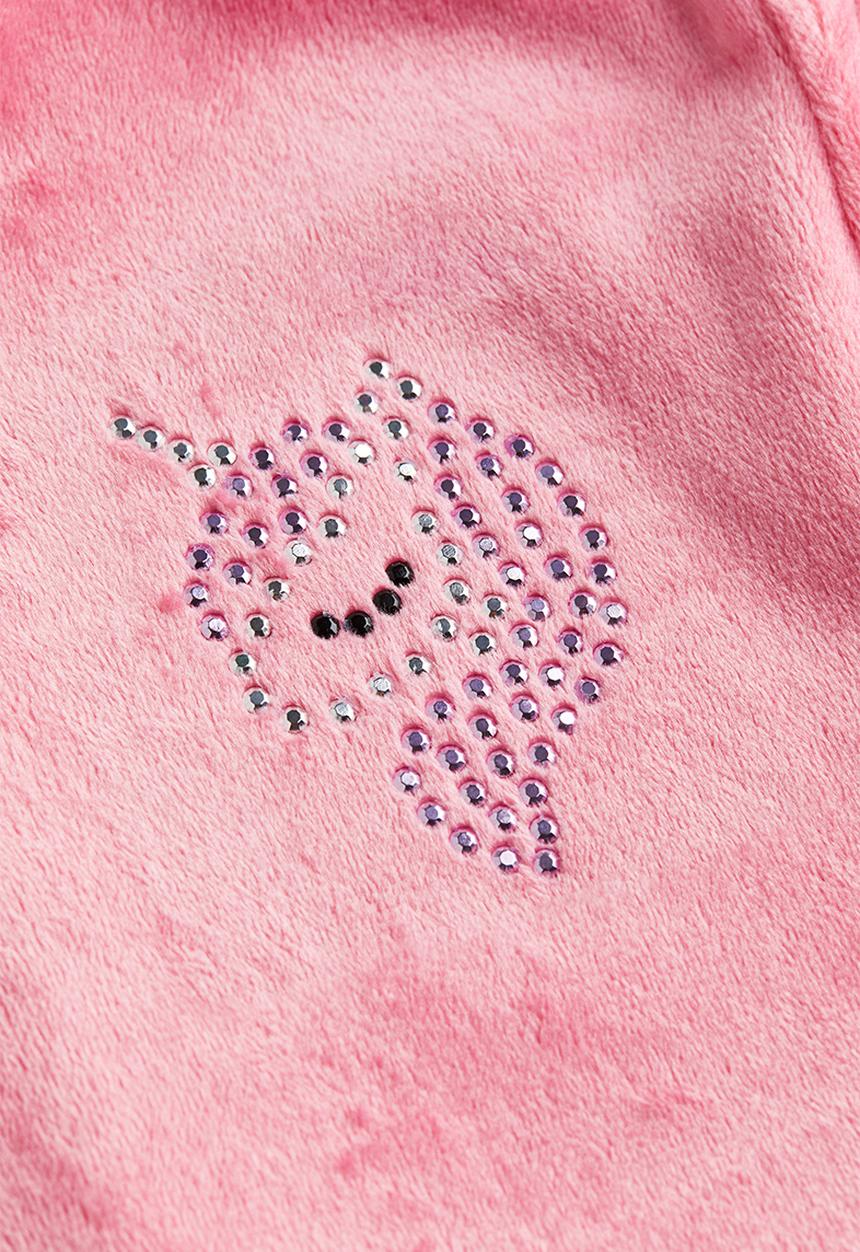 H&M - Velour zip-through hoodie - pink