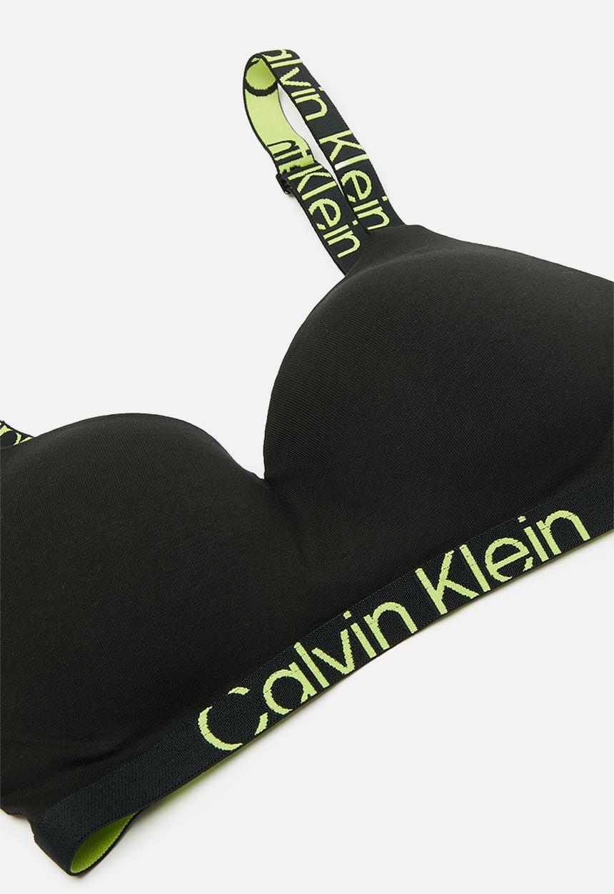 Calvin Klein - Light lined bralette - black/sunny lime