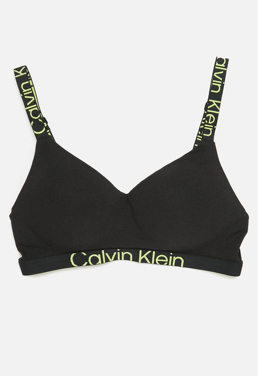 Calvin Klein - Light lined bralette - black/sunny lime