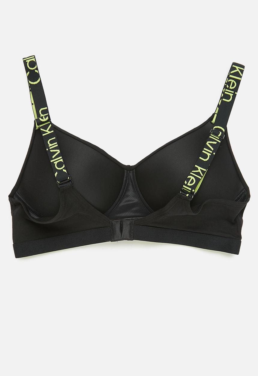 Calvin Klein - Light lined bralette - black/sunny lime