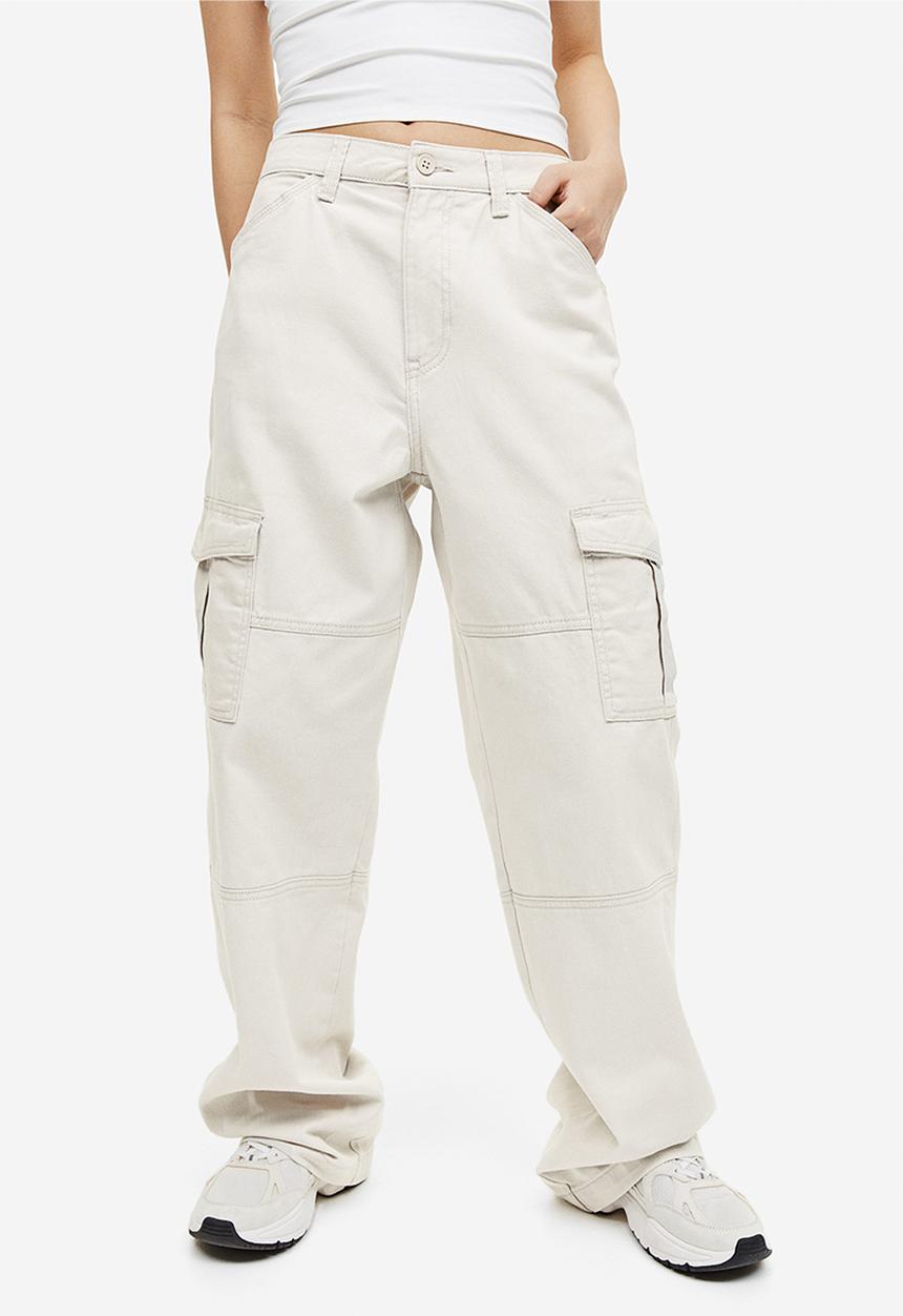 H&M - Twill cargo trousers - beige