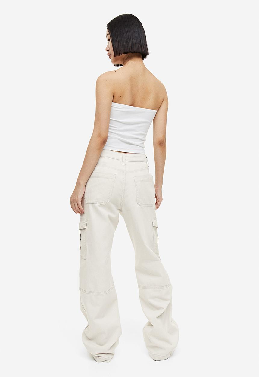 H&M - Twill cargo trousers - beige