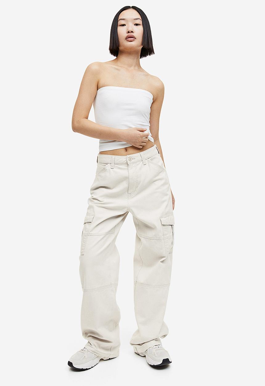 H&M - Twill cargo trousers - beige