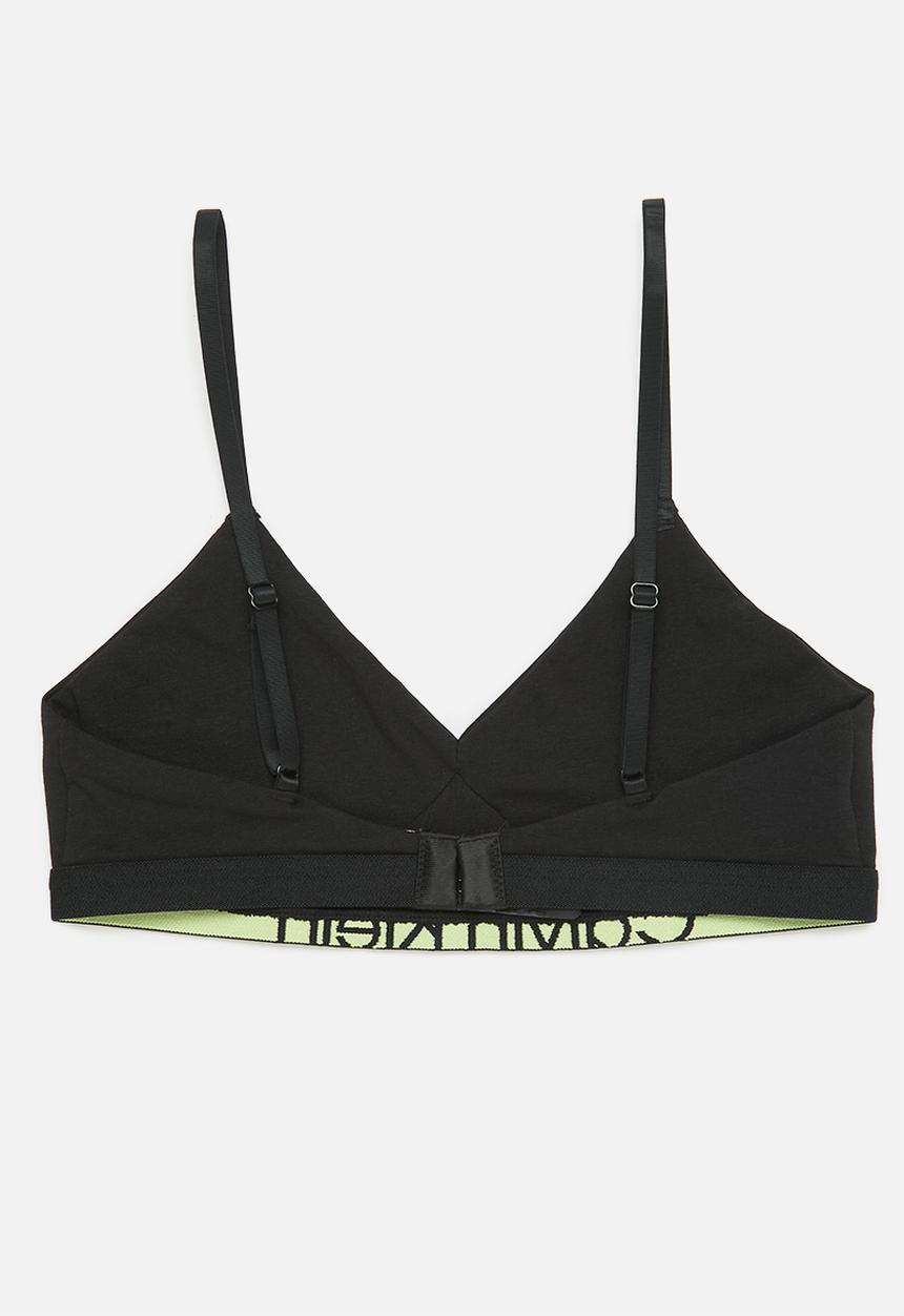 Calvin Klein - Unlined bralette - black/sunny lime