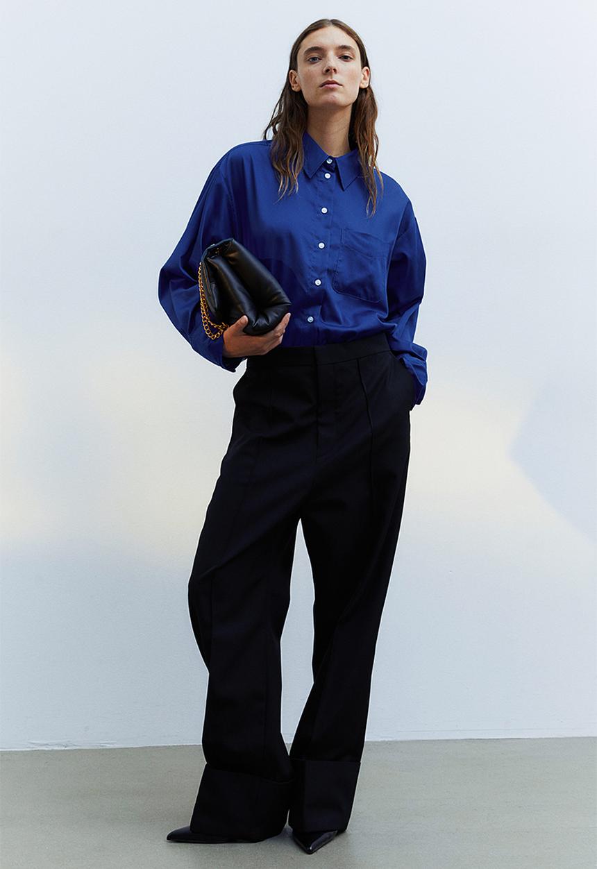 H&M - Satin shirt - blue