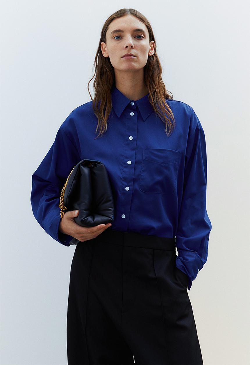 H&M - Satin shirt - blue