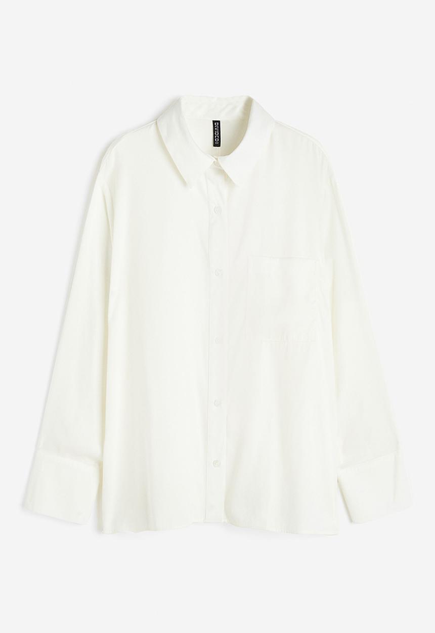 H&M - Shirt with a sheen - white