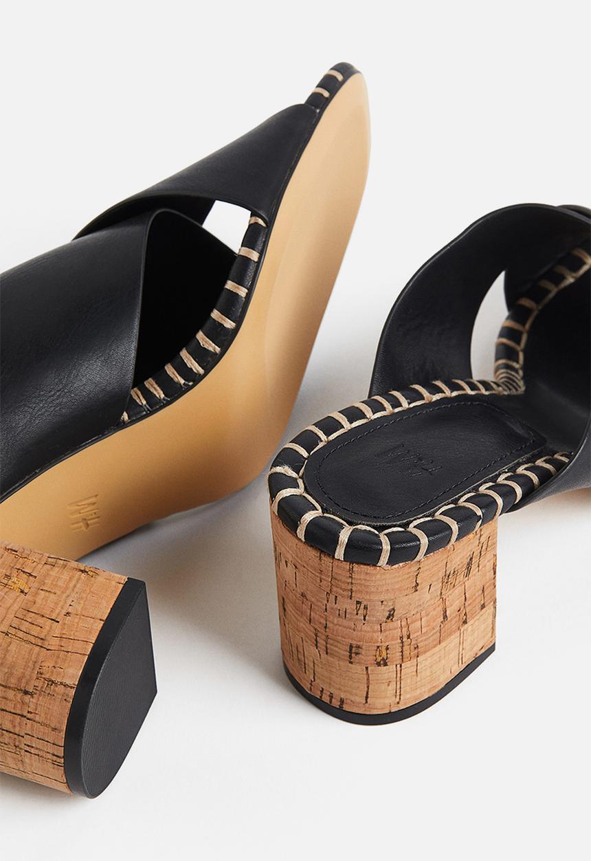 H&M - Heeled mules - black