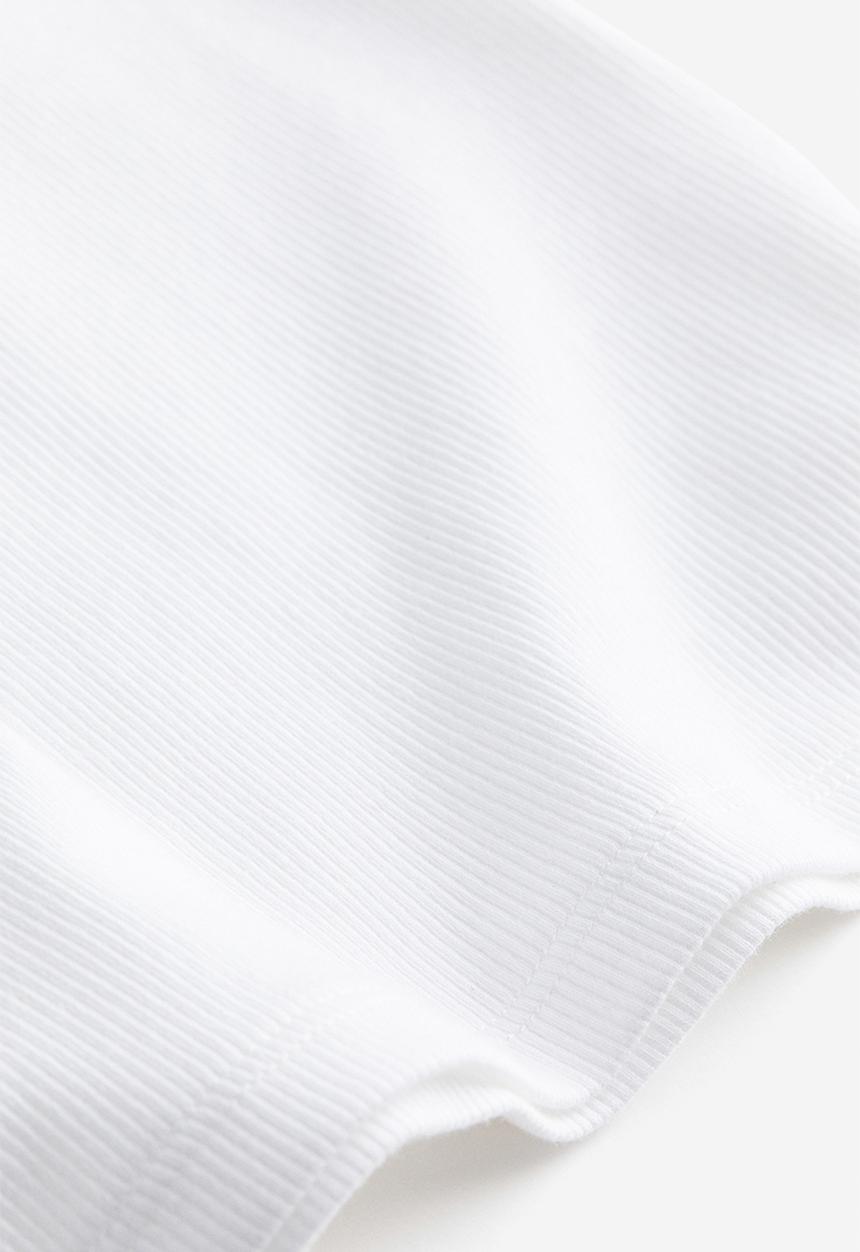 H&M - Ribbed t-shirt - white