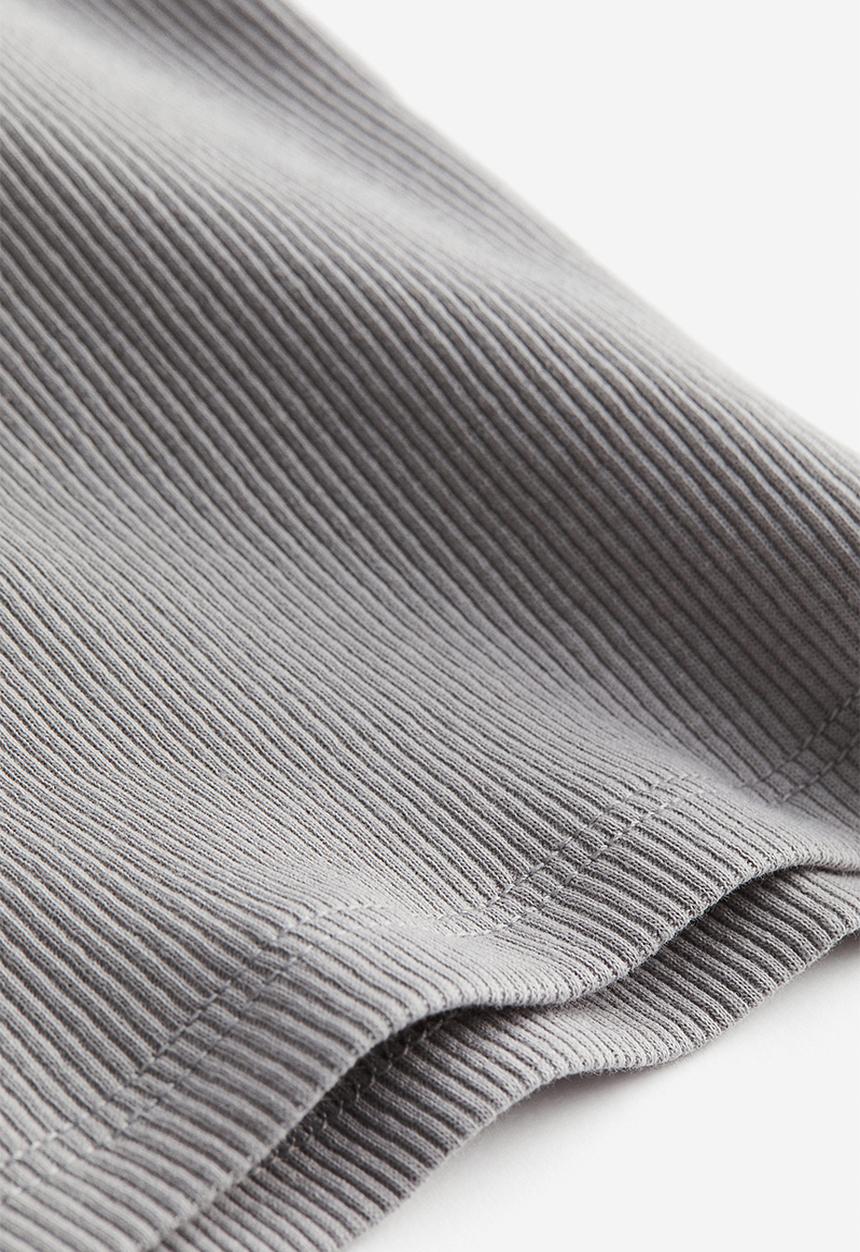 H&M - Ribbed t-shirt - grey