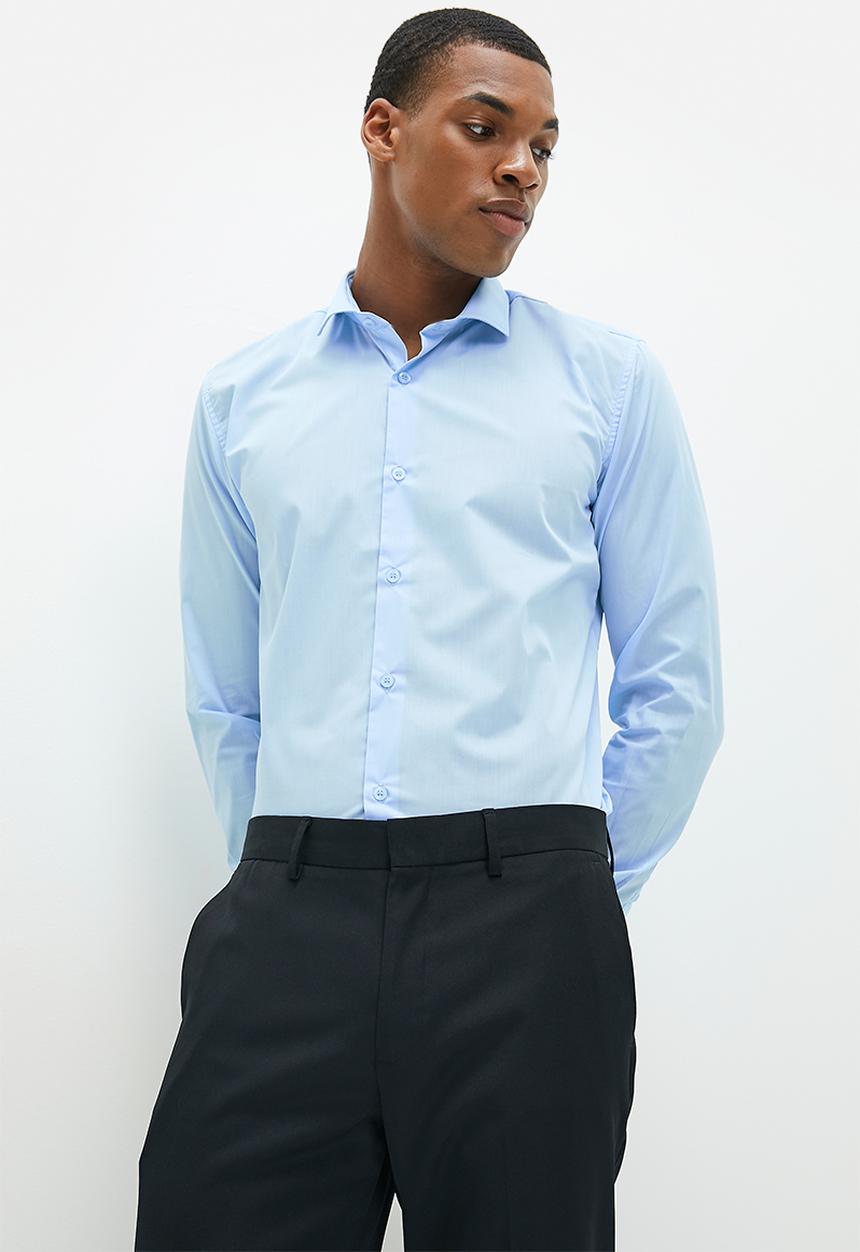Superbalist - New fit easy care slim fit shirt - sky