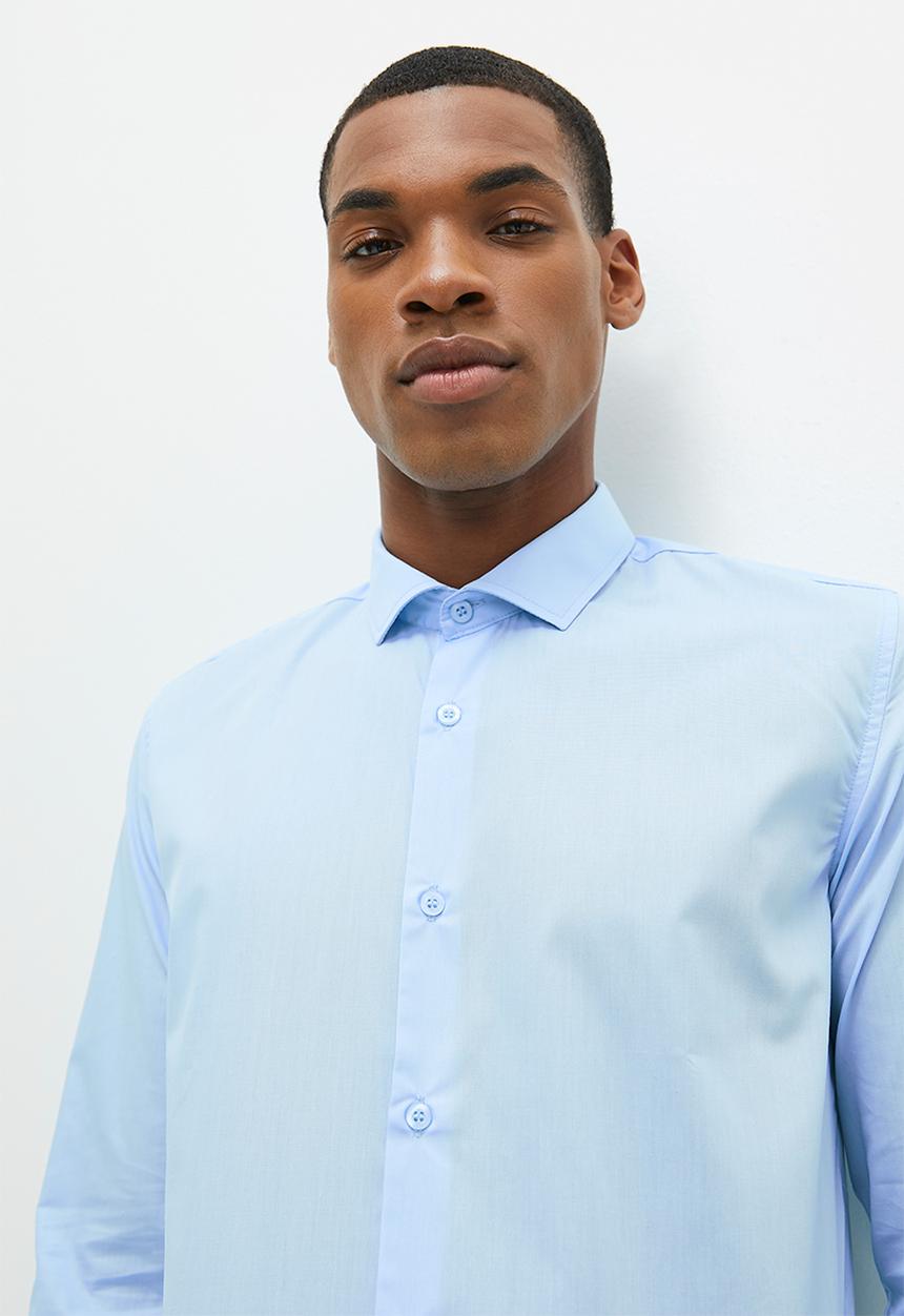 Superbalist - New fit easy care slim fit shirt - sky