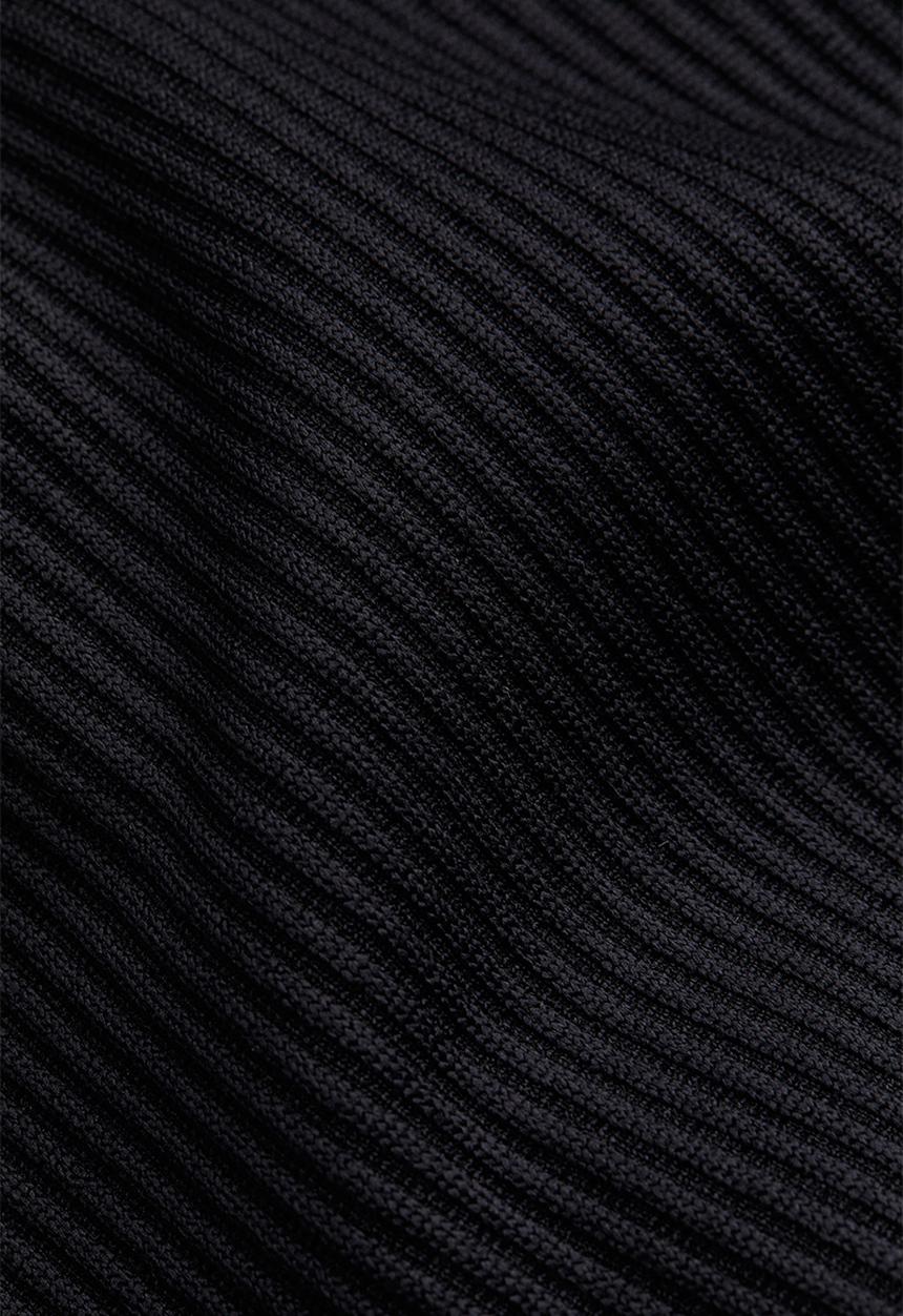 H&M - Ribbed off-the-shoulder dress - black