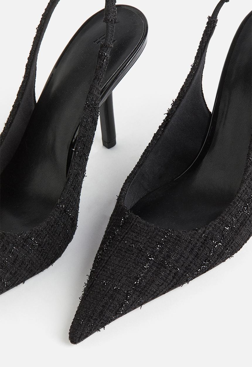 H&M - Pointed slingback court shoes - black