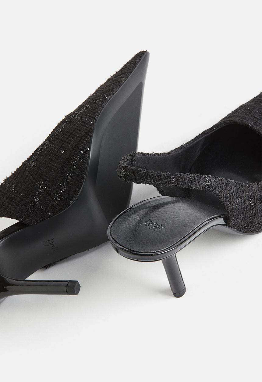 H&M - Pointed slingback court shoes - black