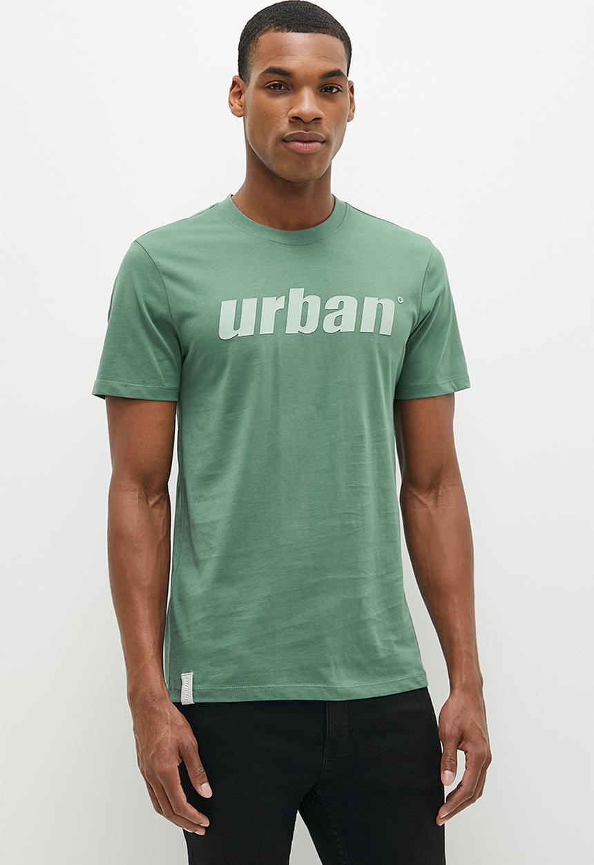 urban° - Mens urban core hd print tee short sleeve - dark forest