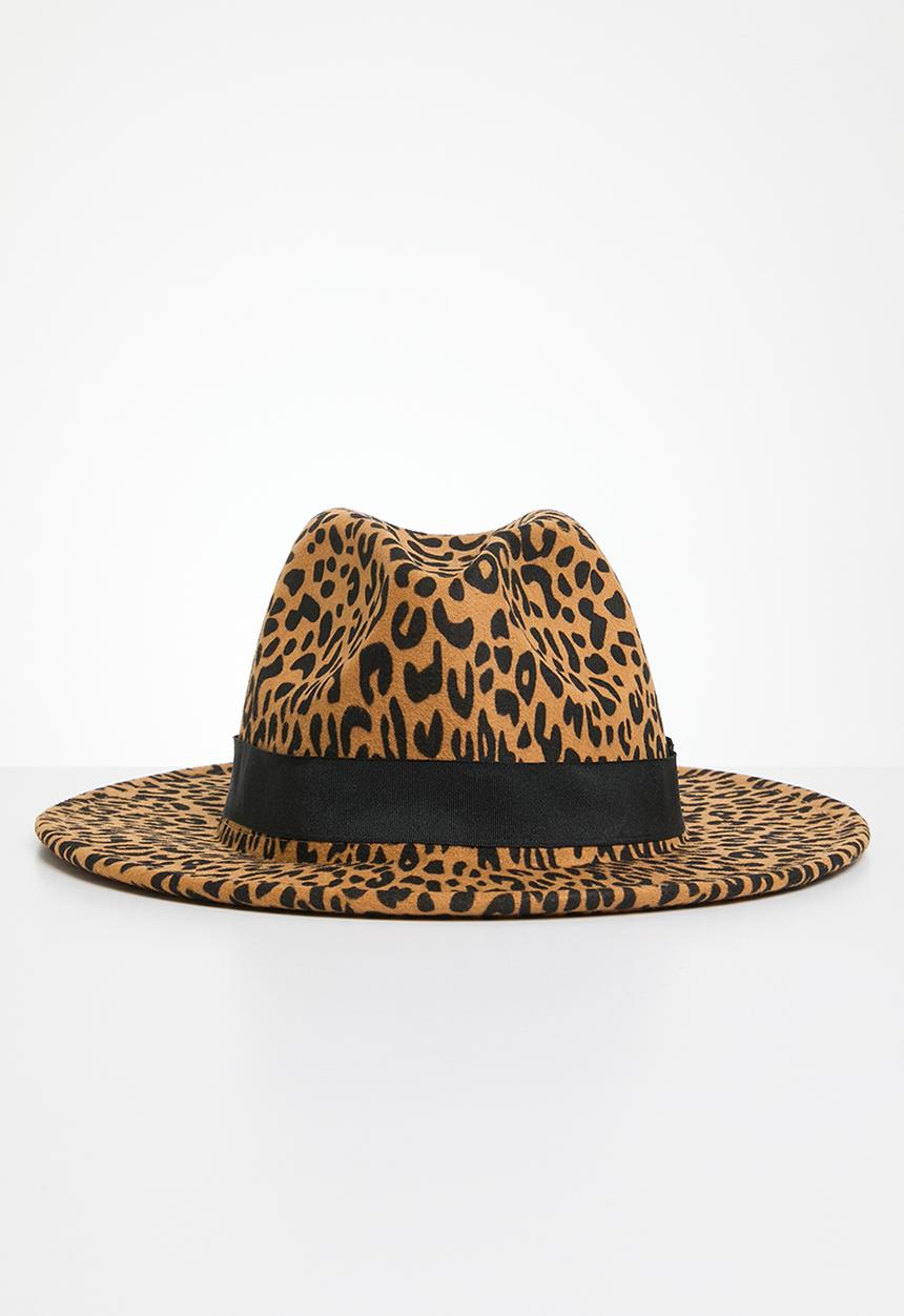 Superbalist - Animal print fedora - black/brown