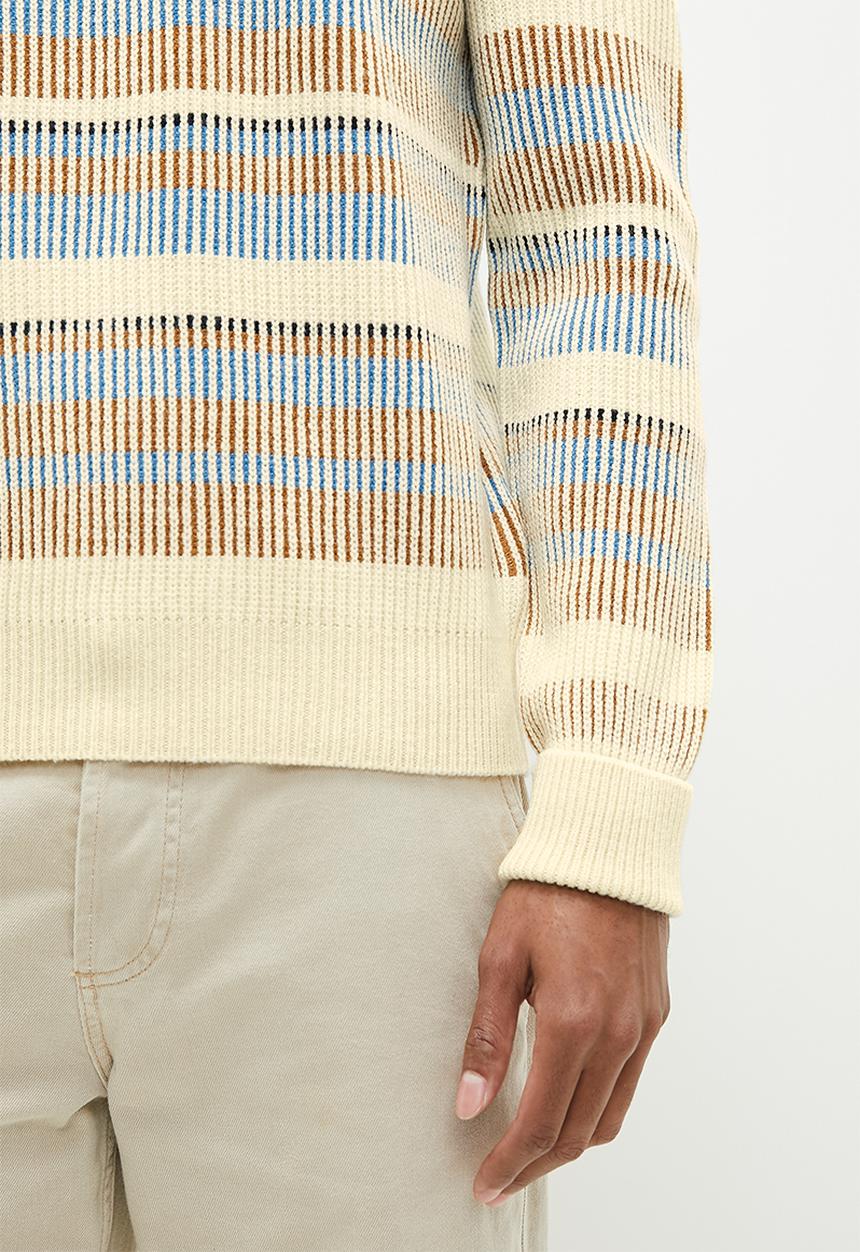 Ben Sherman - Stripe Crew Knit - Ivory