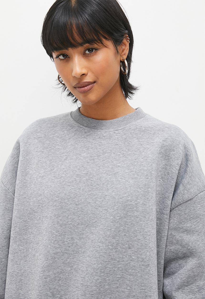 Superbalist - Crew wrap over back sweat - grey 