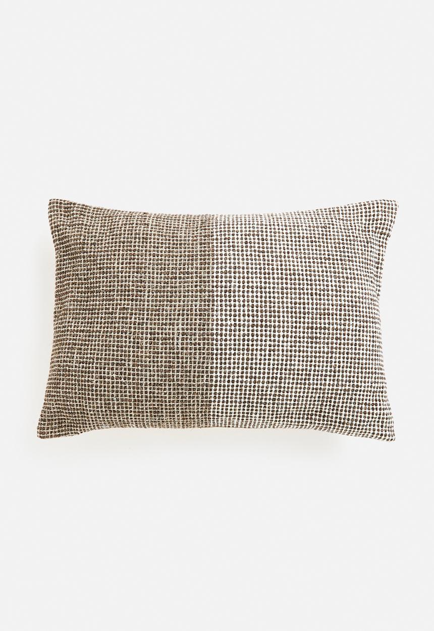 H&S - Half 'n half cushion - brown