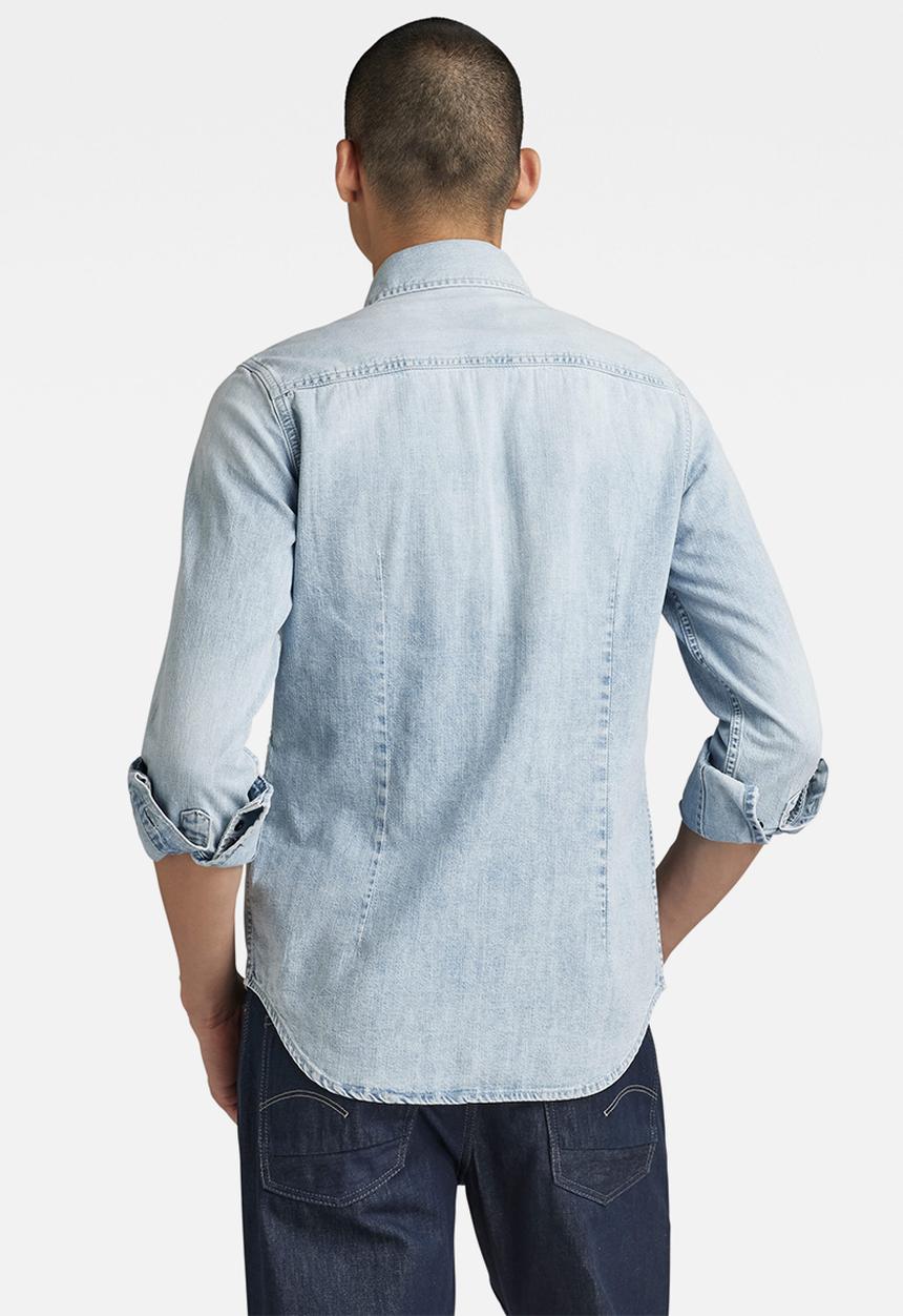 G-STAR - Slim Denim shirt Asinart 8oz denim  - sun faded blue mist